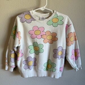 Zara Floral Crewneck Sweatshirt
